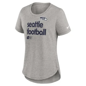 Seattle seahawks nike womens team shout out tri blend t shirt Heather gray S
