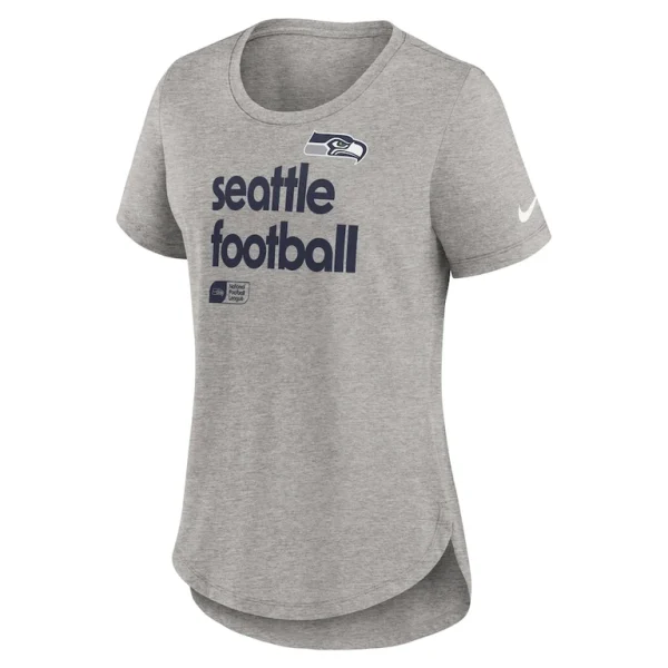 Seattle seahawks nike womens team shout out tri blend t shirt Heather gray S
