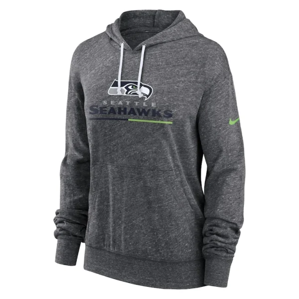 Seattle seahawks nike womens team spirit gym vintage lightweight hoodie top Heather charcoal S