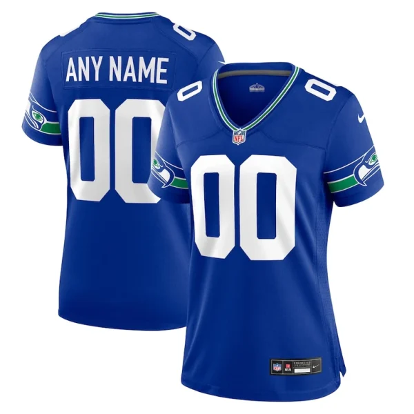 Seattle seahawks nike womens throwback custom jersey Royal