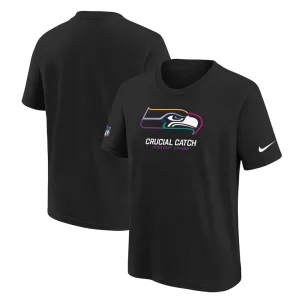 Seattle seahawks nike youth 2024 nfl crucial catch t shirt Black