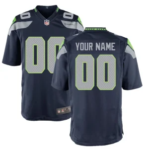 Seattle seahawks nike youth custom game jersey College navy