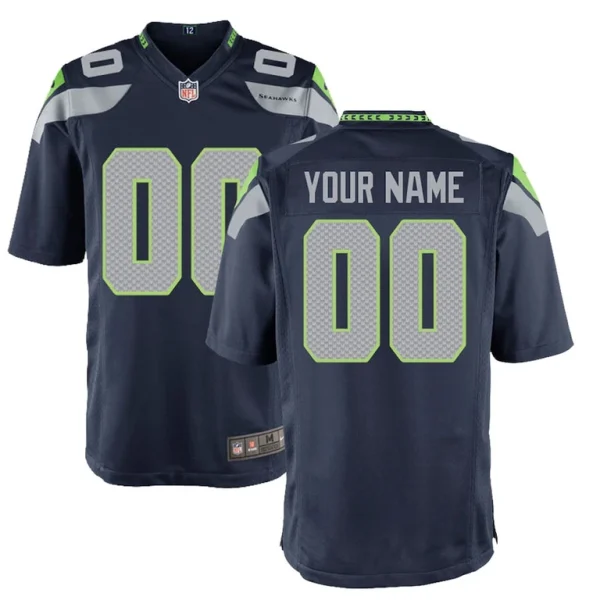 Seattle seahawks nike youth custom game jersey College navy