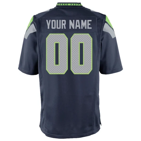 Seattle seahawks nike youth custom game jersey College navy Yth L