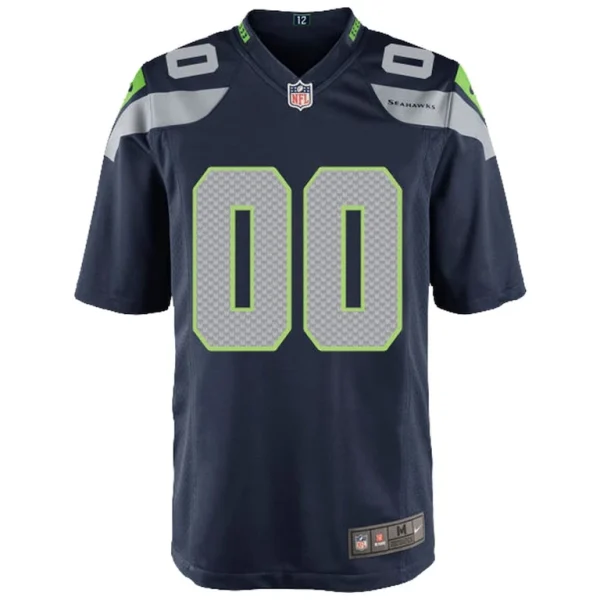 Seattle seahawks nike youth custom game jersey College navy Yth M