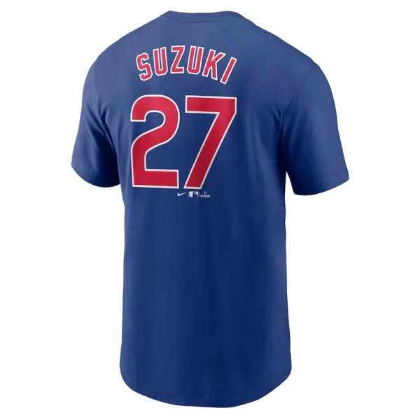 Seiya suzuki chicago cubs nike 2025 mlb world tour tokyo series name number t shirt Royal L