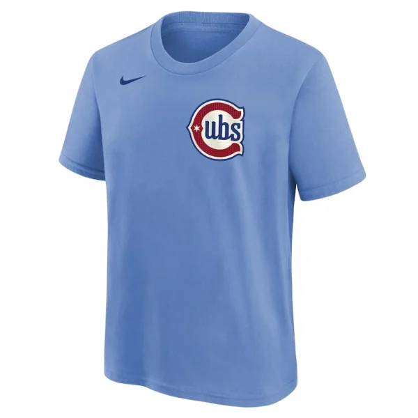 Seiya suzuki chicago cubs nike youth player name number t shirt Baby blue Yth M