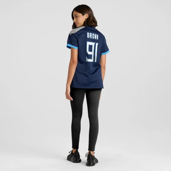 Shakel brown tennessee titans nike womens game jersey Navy 2XL