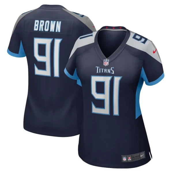 Shakel brown tennessee titans nike womens game jersey Navy