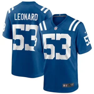 Shaquille leonard indianapolis colts nike game player jersey Royal