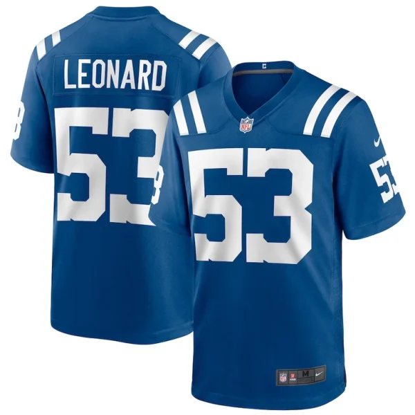 Shaquille leonard indianapolis colts nike game player jersey Royal