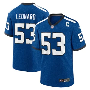 Shaquille leonard indianapolis colts nike indiana nights alternate game jersey Royal