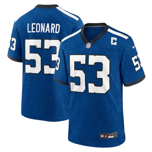 Shaquille leonard indianapolis colts nike indiana nights alternate game jersey Royal