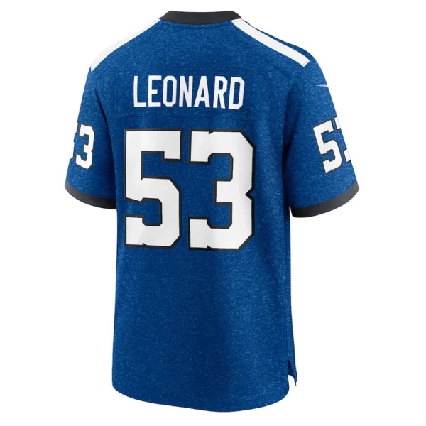 Shaquille leonard indianapolis colts nike indiana nights alternate game jersey Royal L