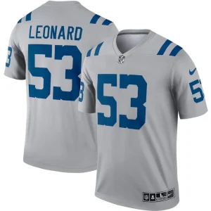 Shaquille leonard indianapolis colts nike inverted legend player performance top Gray