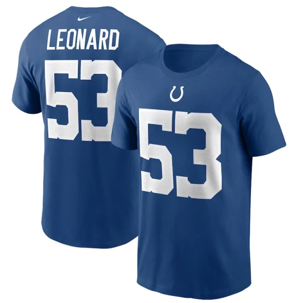 Shaquille leonard indianapolis colts nike name number t shirt Royal
