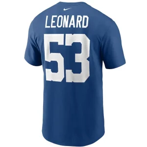 Shaquille leonard indianapolis colts nike name number t shirt Royal L