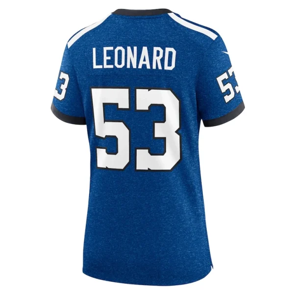 Shaquille leonard indianapolis colts nike womens player jersey Blue L
