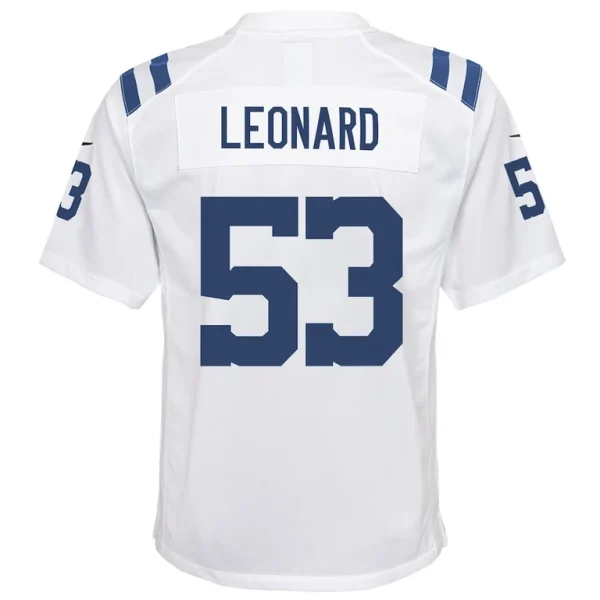 Shaquille leonard indianapolis colts nike youth game jersey White Yth L