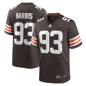 Shelby harris cleveland browns nike team game jersey Brown