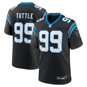 Shy tuttle carolina panthers nike game jersey Black