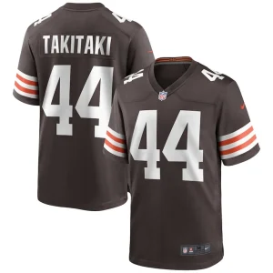 Sione takitaki cleveland browns nike game jersey Brown