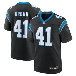 Spencer brown carolina panthers nike team game jersey Black