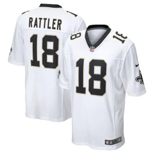 Spencer rattler new orleans saints nike game player jersey White