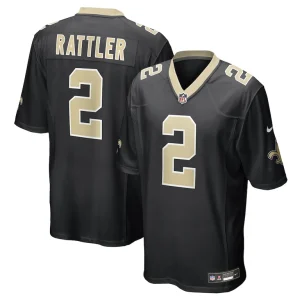 Spencer rattler new orleans saints nike team game jersey Black
