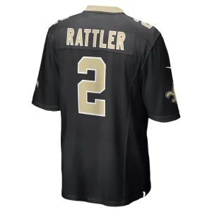 Spencer rattler new orleans saints nike team game jersey Black L