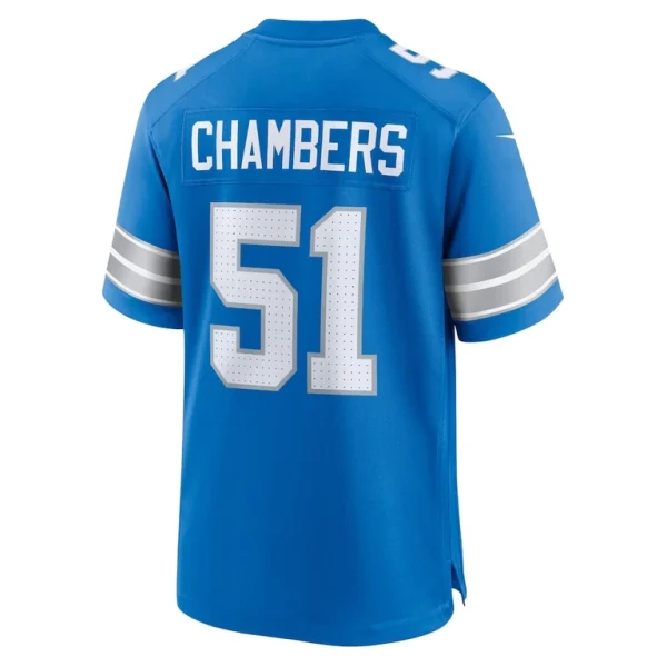 Steele chambers detroit lions nike game jersey Blue L