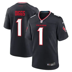 Stefon diggs houston texans nike game jersey Navy