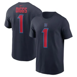 Stefon diggs houston texans nike name number t shirt Navy