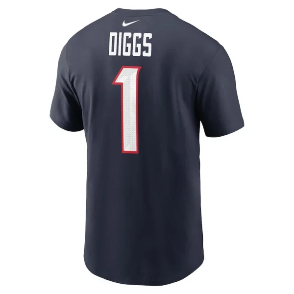 Stefon diggs houston texans nike player name number t shirt Navy L