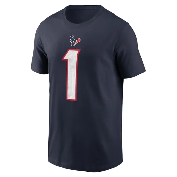 Stefon diggs houston texans nike player name number t shirt Navy M