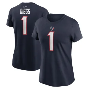 Stefon diggs houston texans nike womens player name number t shirt Navy