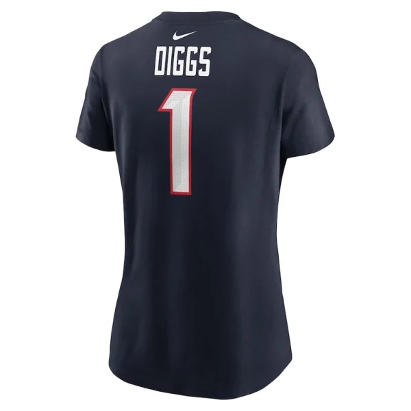 Stefon diggs houston texans nike womens player name number t shirt Navy L