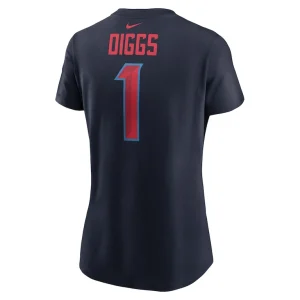 Stefon diggs houston texans nike womens player name number t shirt Navy L