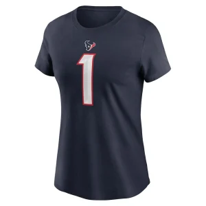 Stefon diggs houston texans nike womens player name number t shirt Navy M