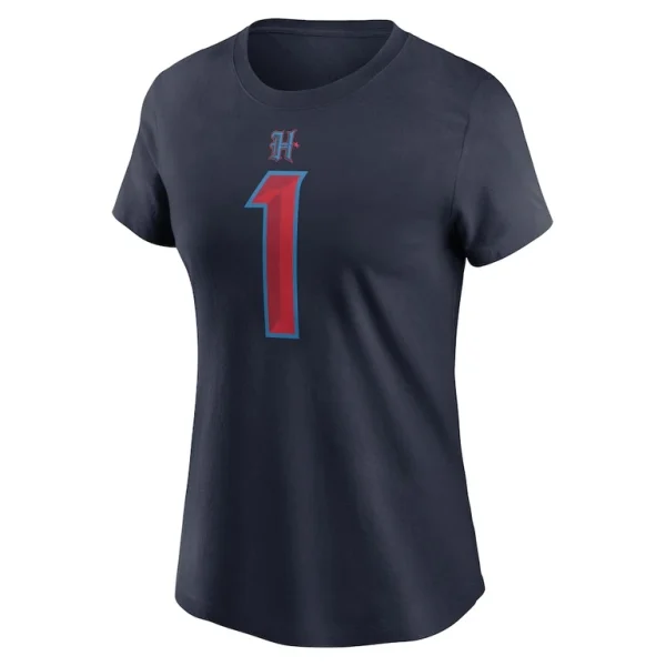 Stefon diggs houston texans nike womens player name number t shirt Navy M
