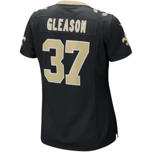 Steve gleason new orleans saints nike womens game retired player jersey Black L