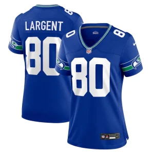 Steve largent seattle seahawks nike womens throwback retired player game jersey Royal
