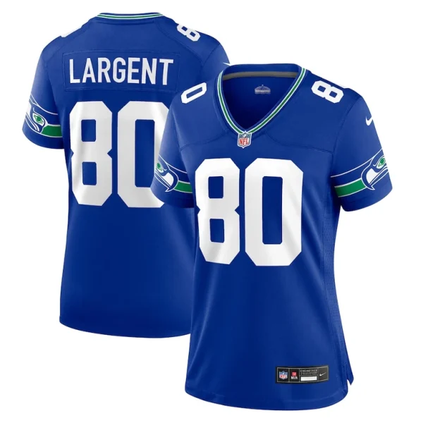 Steve largent seattle seahawks nike womens throwback retired player game jersey Royal