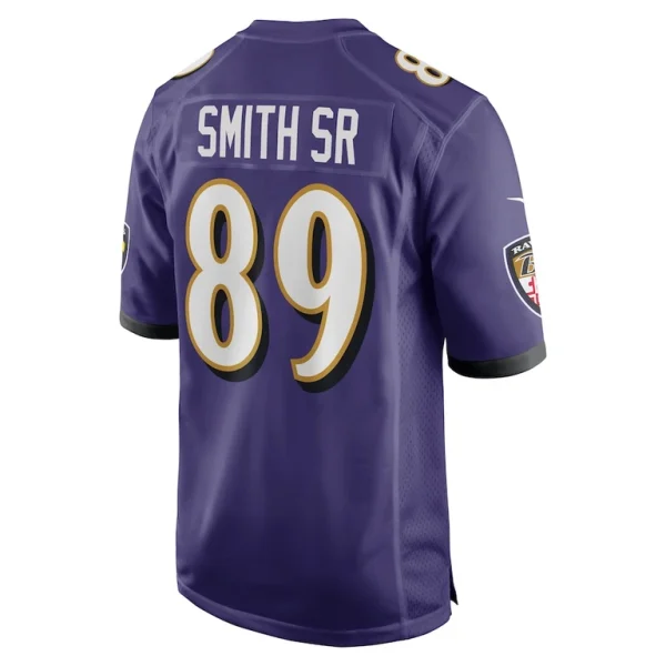 Steve smith sr. baltimore ravens nike retired player game jersey Purple L