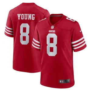 Steve young san francisco 49ers nike retired game player jersey Scarlet