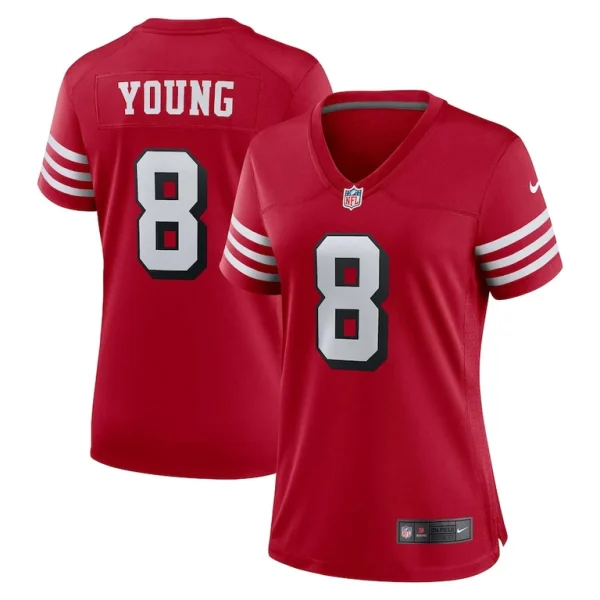 Steve young san francisco 49ers nike womens alternate game jersey Scarlet