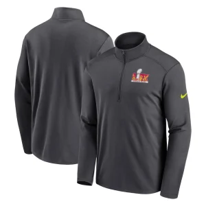 Super bowl lix nike pacer performance half zip top anthracite Multi