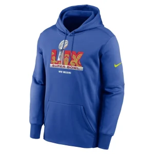 Super bowl lix nike performance pullover hoodie Royal M