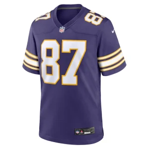 T.j. hockenson minnesota vikings nike classic player game jersey Purple M