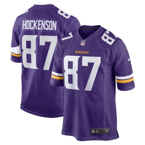 T.j. hockenson minnesota vikings nike game player jersey Purple